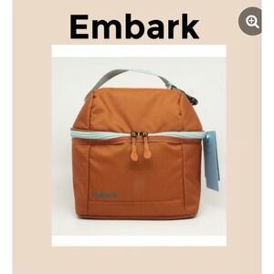 Embark NWT Insulated Lunch Bag Cooler Brown Dual Compartment NEW